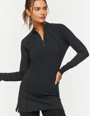 Forever 21 Active Half Zip Pullover Black