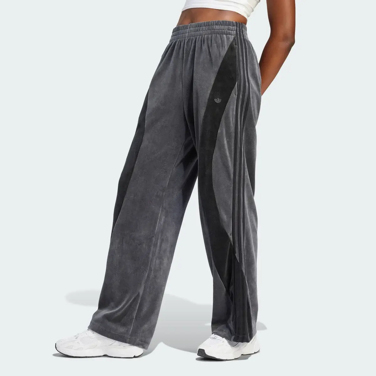 Adidas Spodnie High Waist Velour. 1