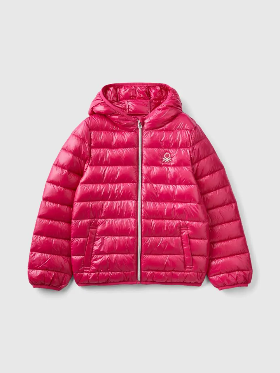 Benetton puffer jacket with hood. 1