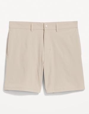 StretchTech Nylon Chino Shorts -- 7-inch inseam beige