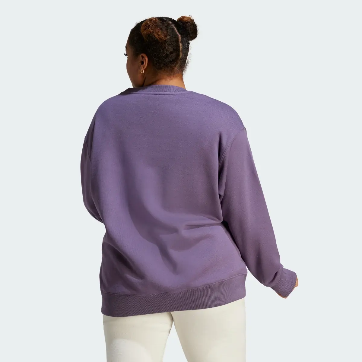 Adidas Adicolor Trefoil Crew Sweatshirt (Plus Size). 2