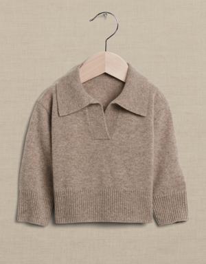 Luna Cashmere Sweater Polo for Baby + Toddler multi