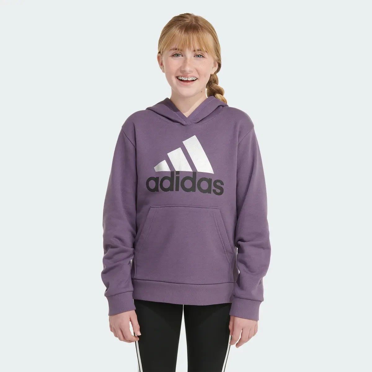 Adidas Long Sleeve Essential Sportswear Logo Hoodie. 1