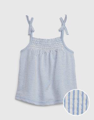 Gap Toddler Seersucker Tank Top blue