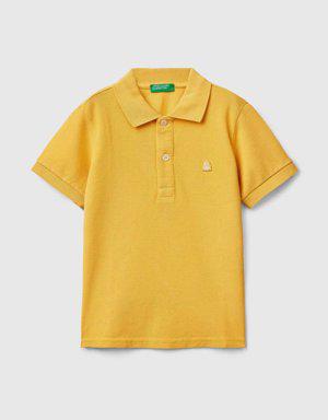 Erkek Çocuk Sarı Logolu Polo T Shirt