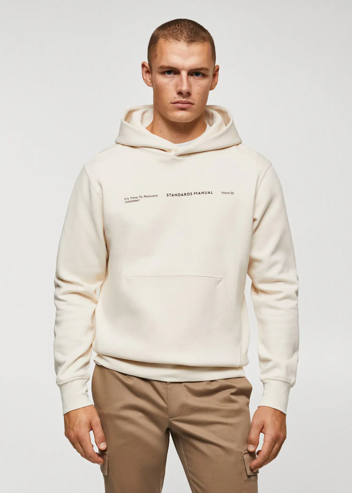 Mango Cotton hooded sweatshirt text. 2