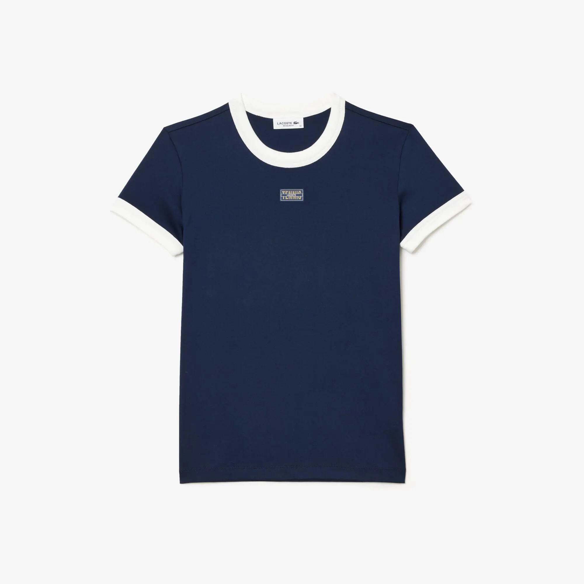 Lacoste T-Shirt aus Baumwolle mit Tennis-Aufnäher. 2