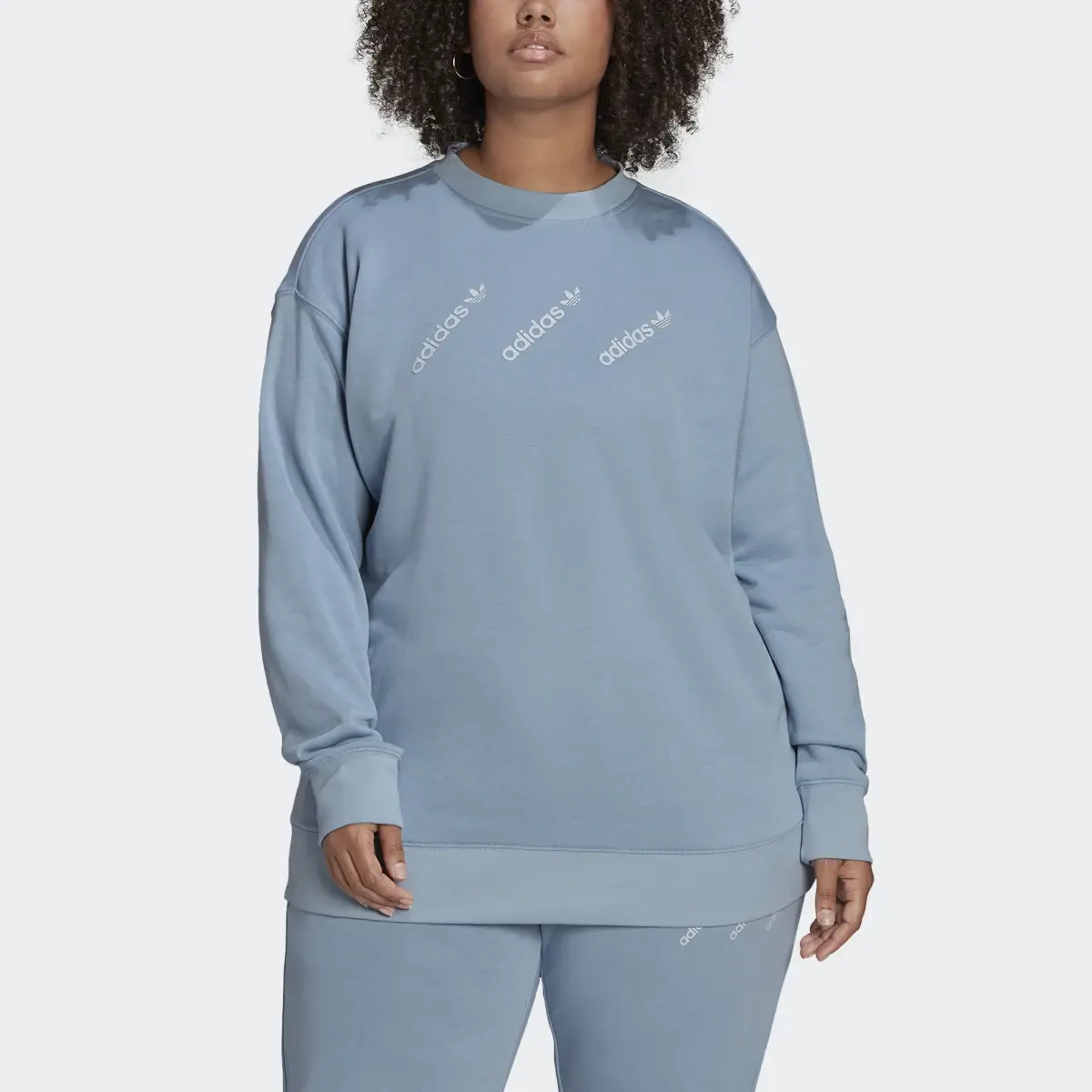 Adidas Crew Sweatshirt (Plus Size). 1