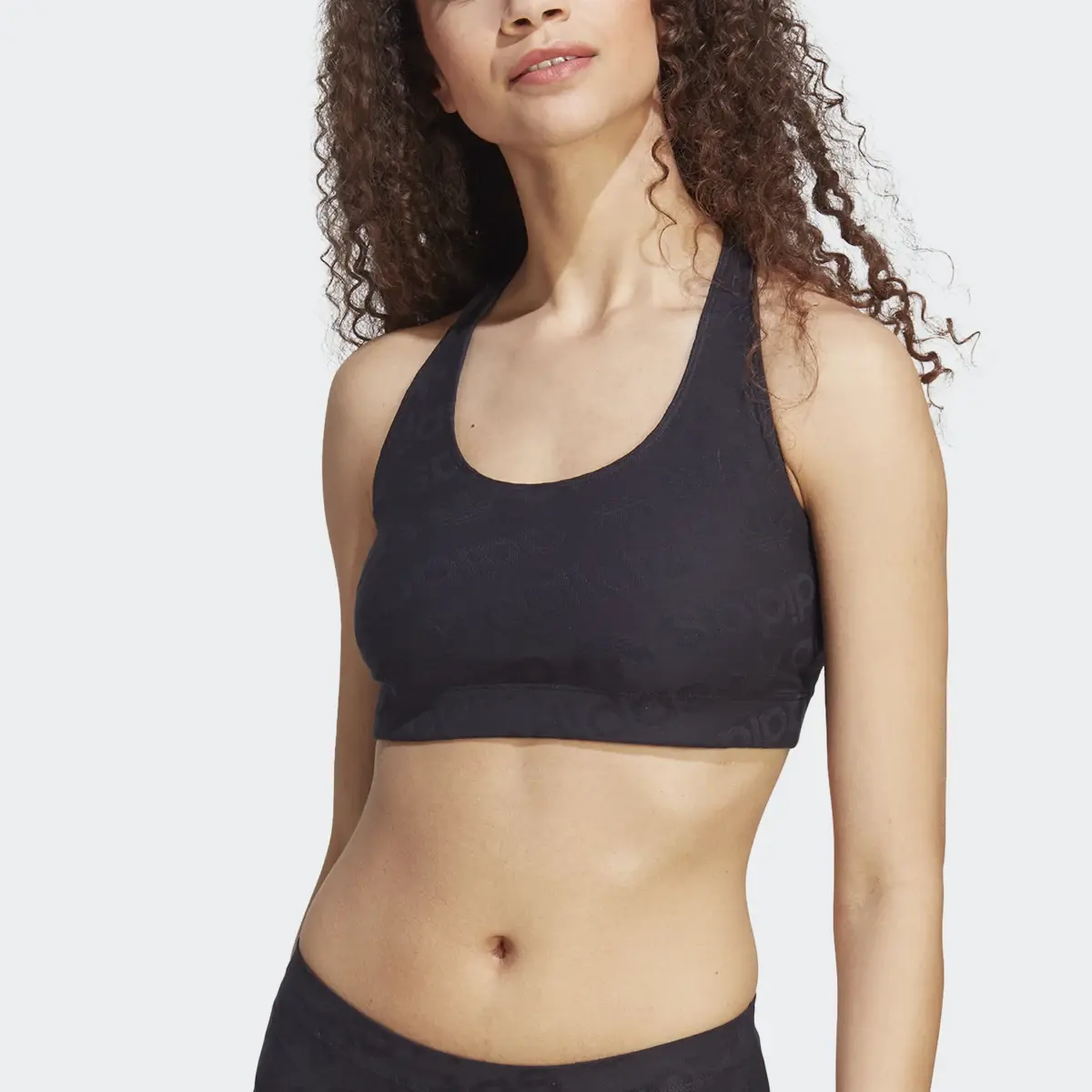 Adidas Terrot Flex Cotton Racerback Bralette. 1