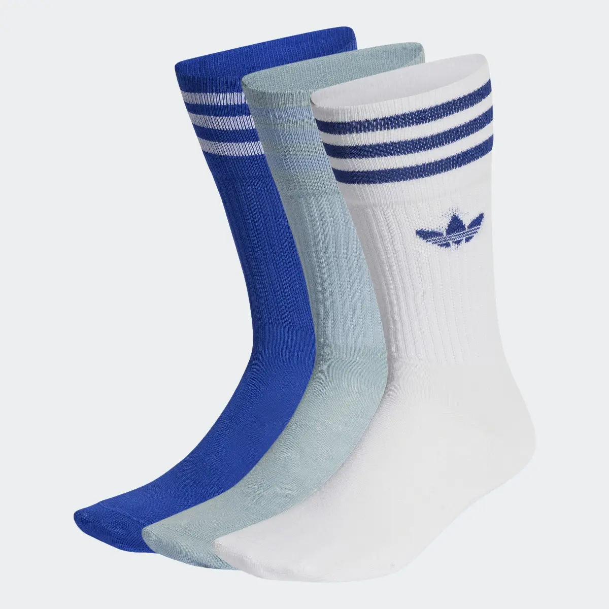 Adidas Solid Crew Socks 3 Pairs. 2