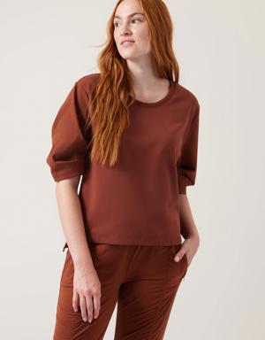 Harlow Hybrid Tee brown