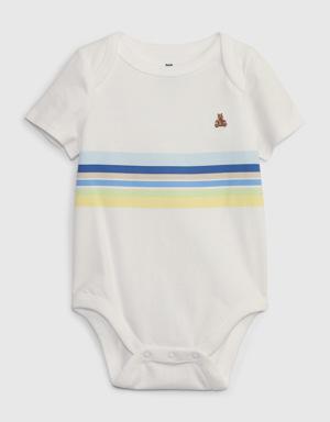 Baby Organic Cotton Mix and Match Graphic Bodysuit white