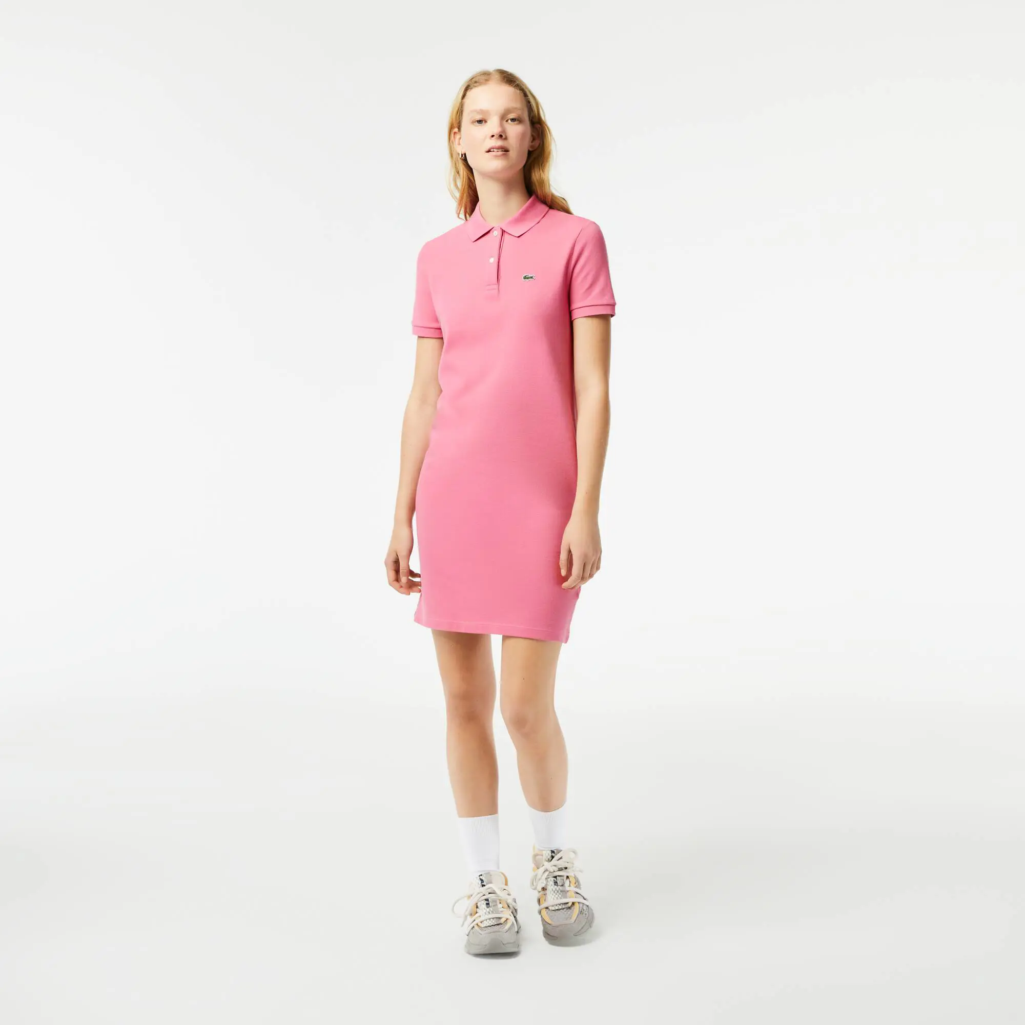 Lacoste Women’s Lacoste Piqué Knit Polo Dress. 1