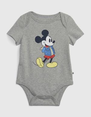 babyGap &#124 Disney 100% Organic Cotton Mix and Match Mickey Mouse Bodysuit gray