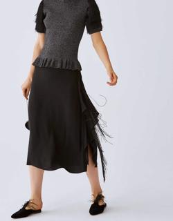 Asymmetric Ruffle Skirt