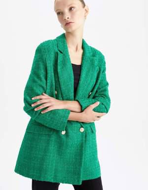 Defacto Oversize Fit Tweed Blazer. 2 Defacto Oversize Fit Tweed Blazer. 2
