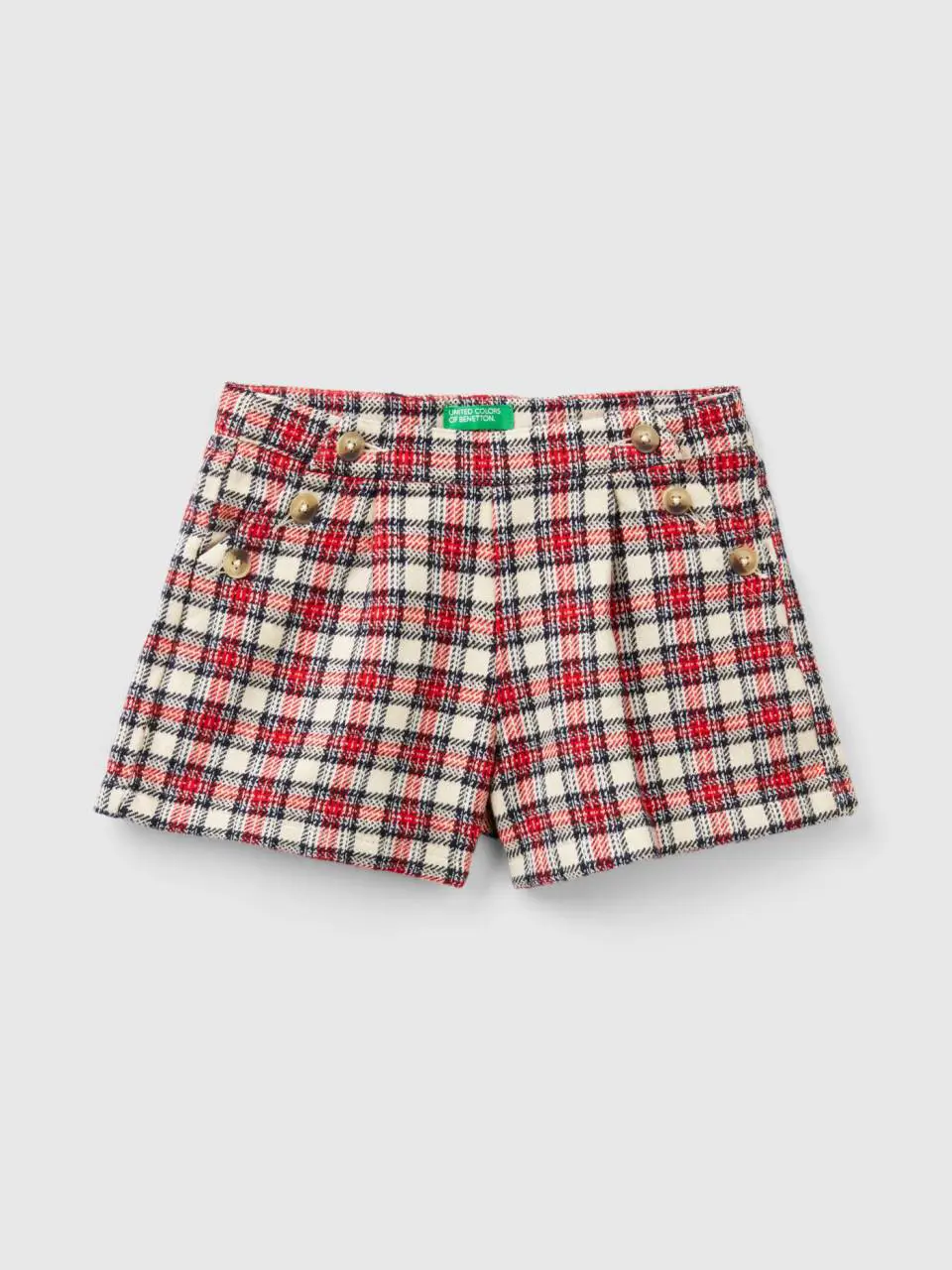 Benetton check shorts. 1