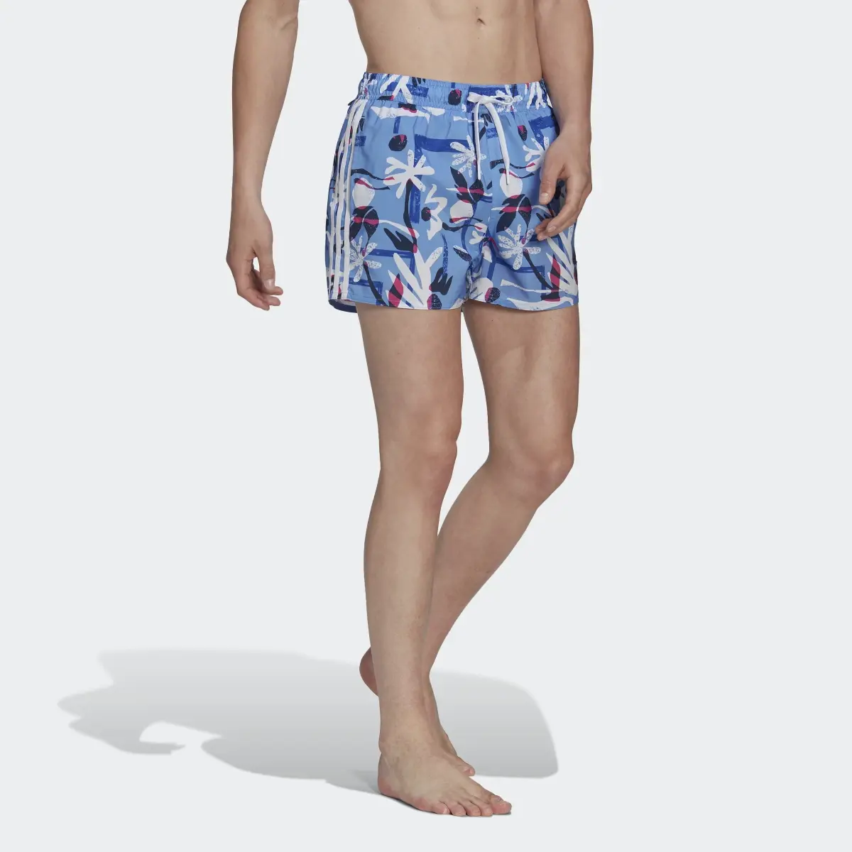 Adidas Seasonal Floral CLX Very Short Length Swim Shorts. 3