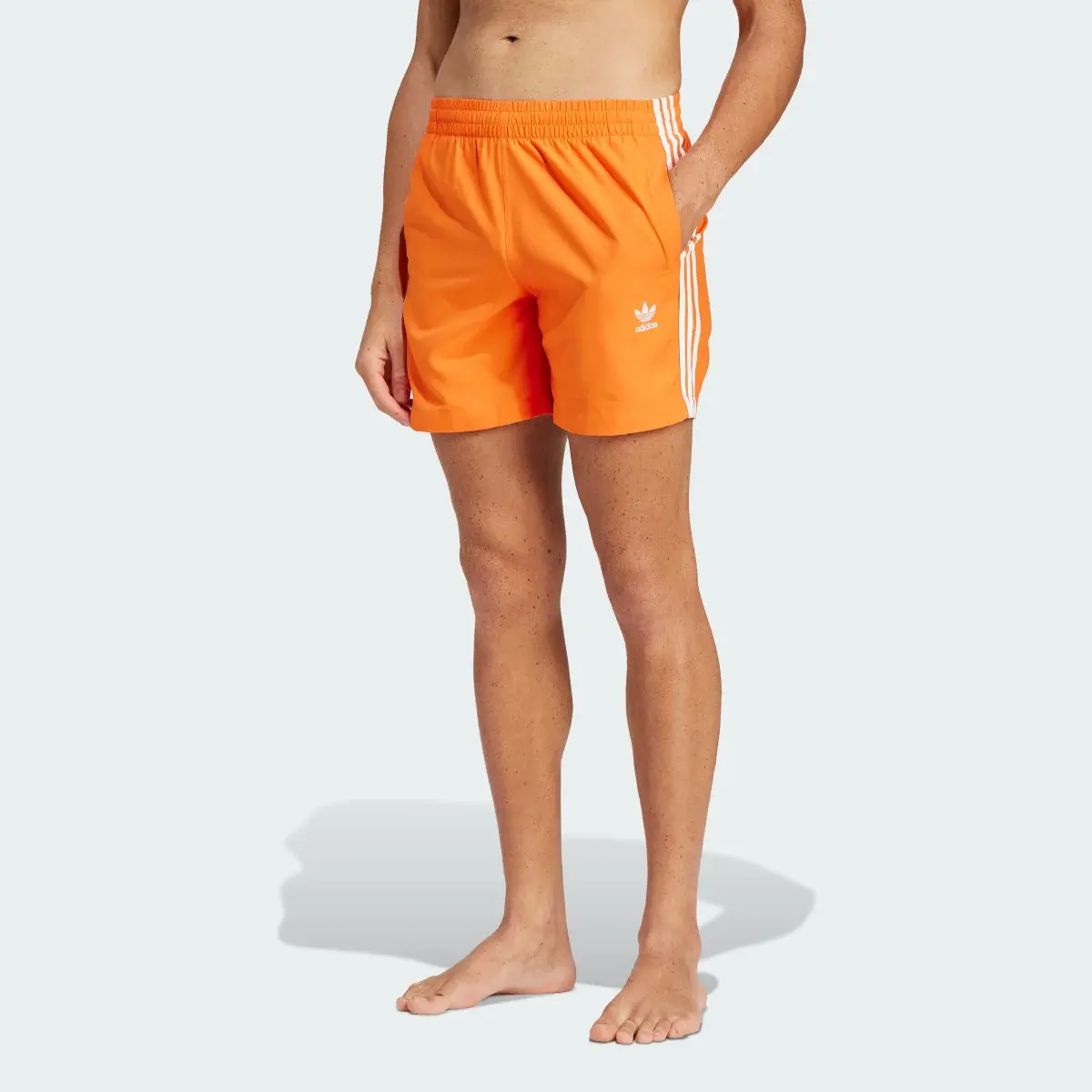 Adidas Originals Adicolor 3-Stripes Swim Shorts. 1