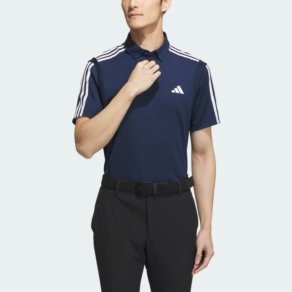 Adidas HEAT.RDY 3-Stripe Short Sleeve Polo Shirt. 1