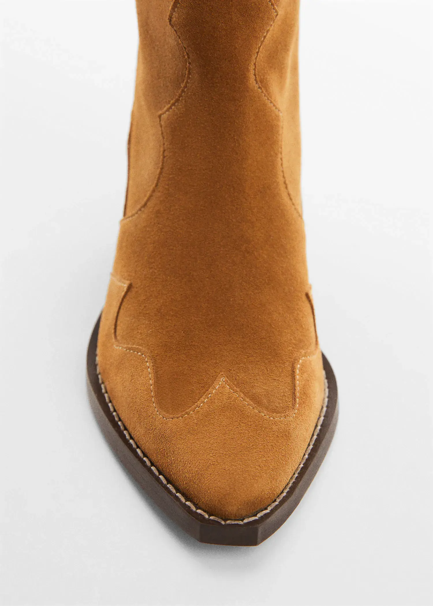 Mango Suede cowboy ankle boots. 3