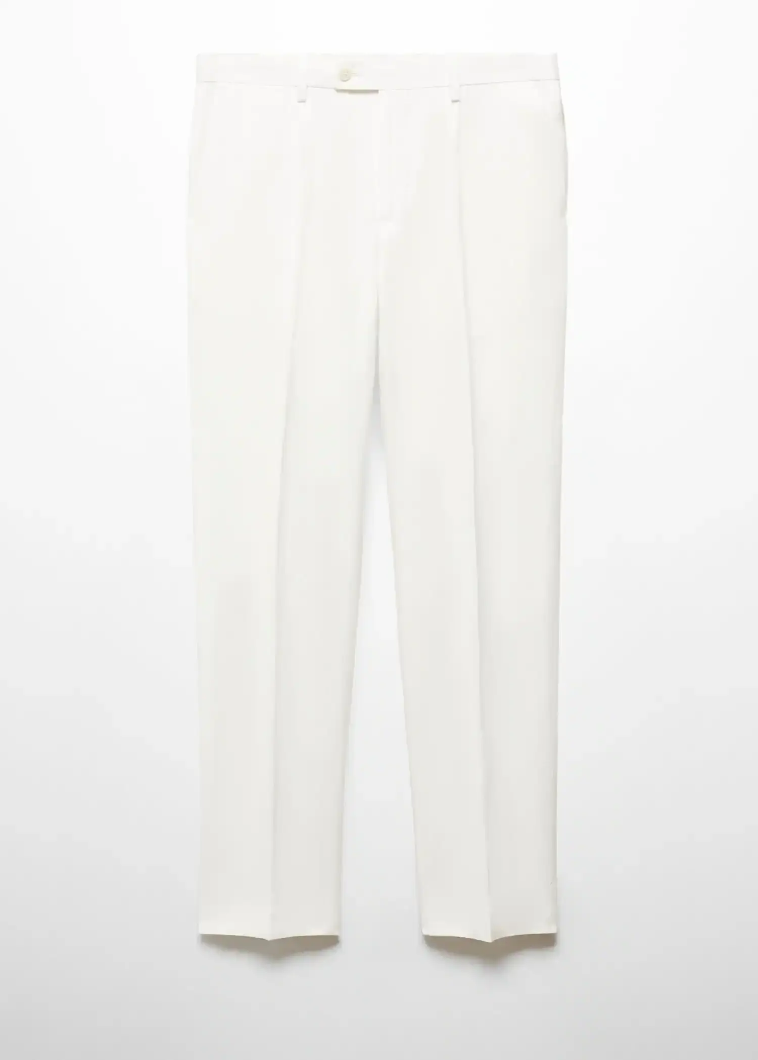 Mango Pantalón traje slim fit algodón y lino. 1
