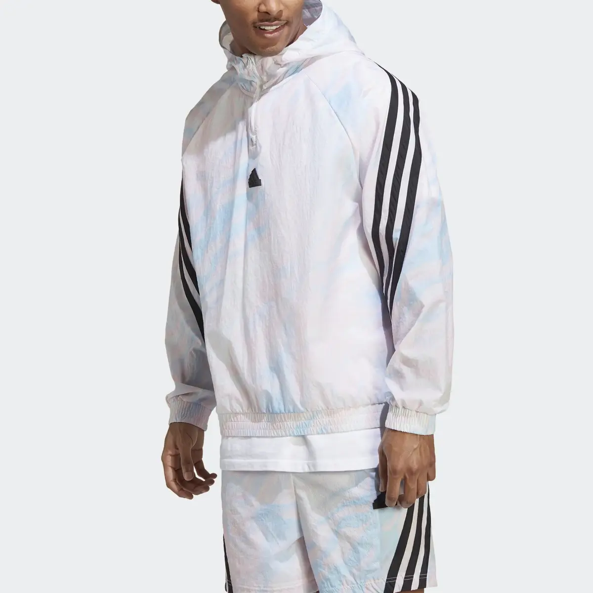 Adidas Future Icons Allover Print Hoodie. 1