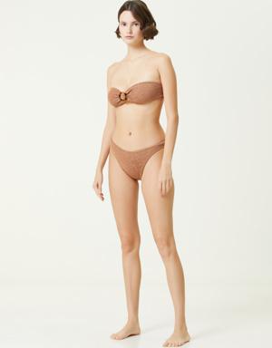 Flora Bej Dokulu Bikini Takımı