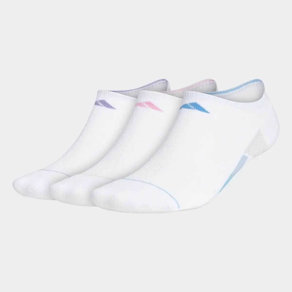 Adidas Superlite Stripe No-Show Socks 3 Pairs. 2