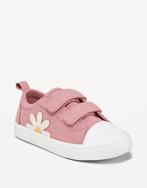Canvas Double-Strap Sneakers for Toddler Girls multi