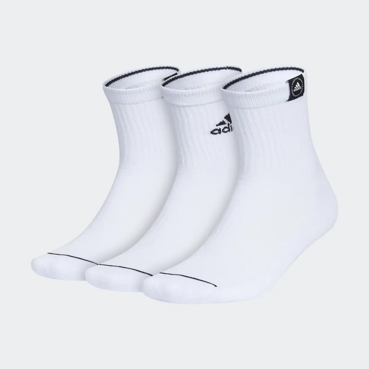 Adidas Cushioned Sport High Quarter Socks 3 Pairs. 2