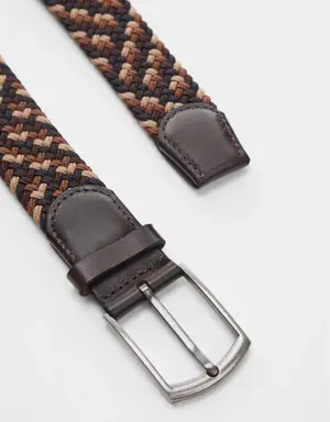 Braided elastic coloured belt