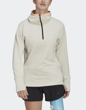 Sweat-shirt à capuche manches longues de running X-City Flooce