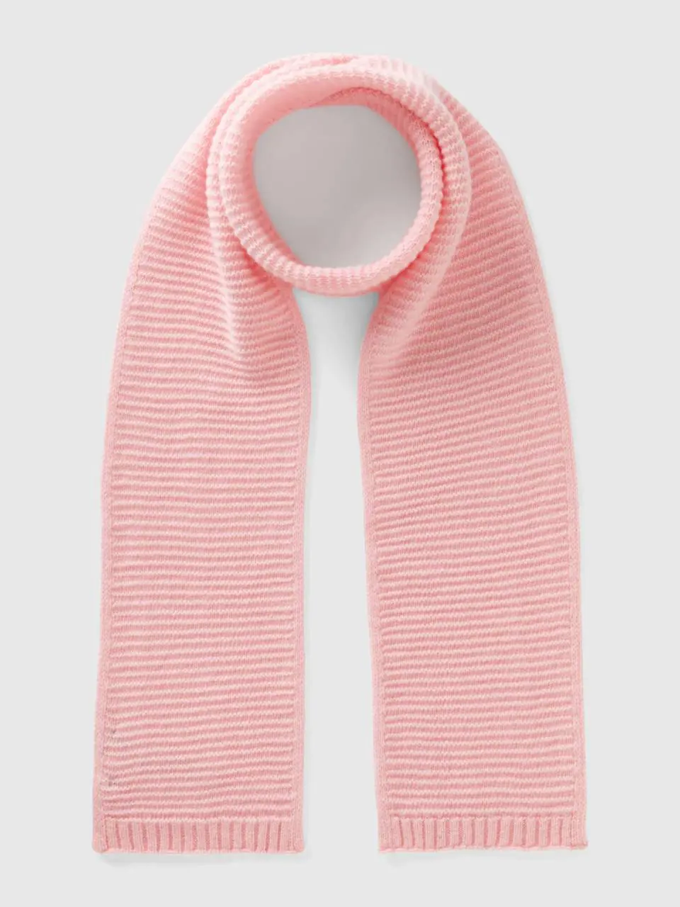 Benetton knit scarf in stretch wool blend. 1