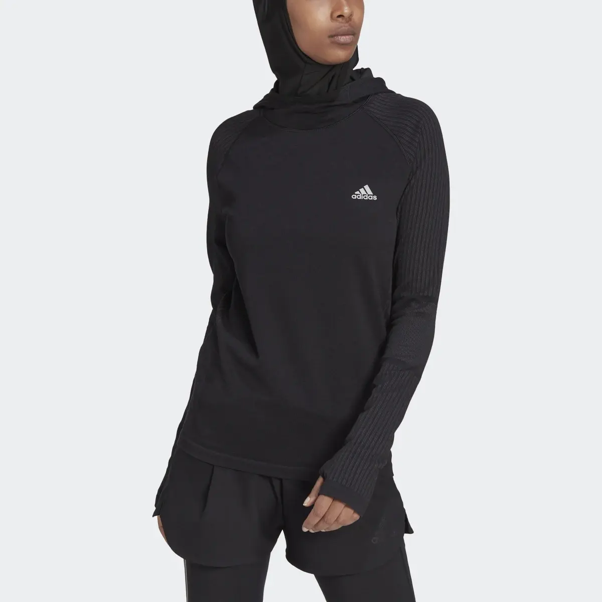 Adidas Felpa da running X-City Knit Long Sleeve. 1