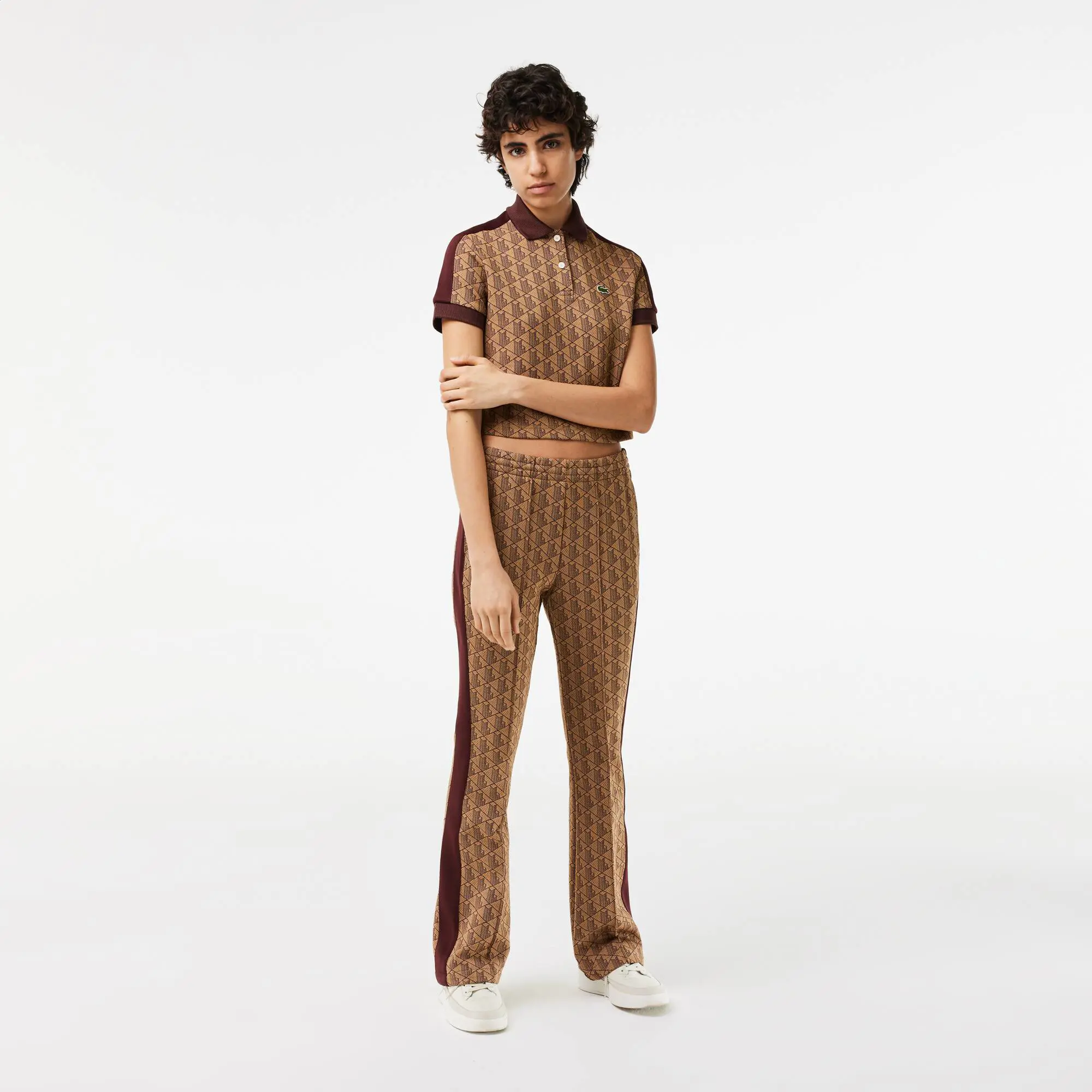 Lacoste Women's Lacoste Monogram Print Trackpants. 1
