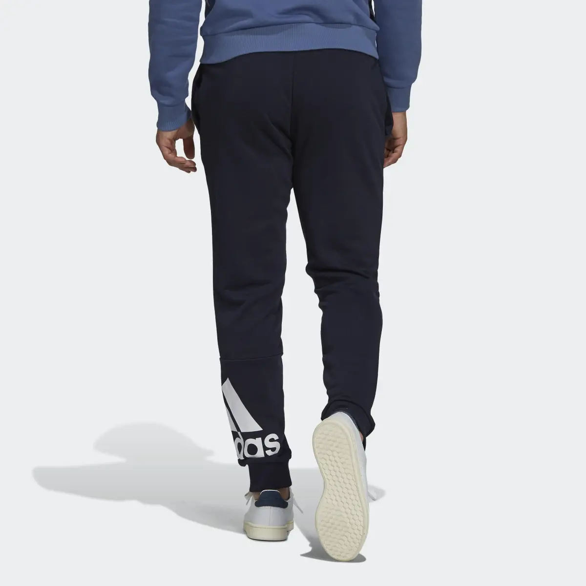Adidas Essentials French Terry Tapered Cuff Logo Pants. 3