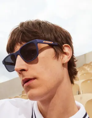 Lacoste Men's Rectangle Plastic Roland Garros Sunglasses