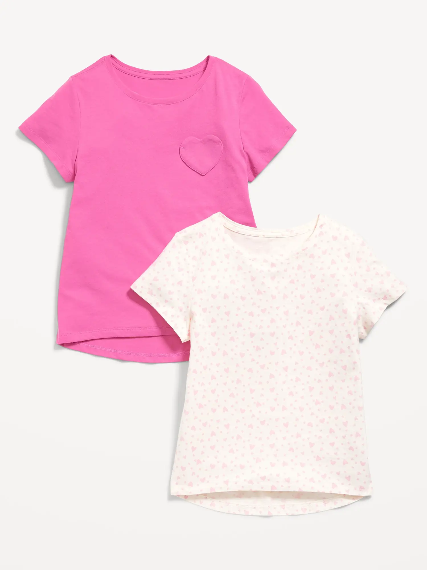 Old Navy Softest Short-Sleeve T-Shirt Variety 2-Pack for Girls pink. 1