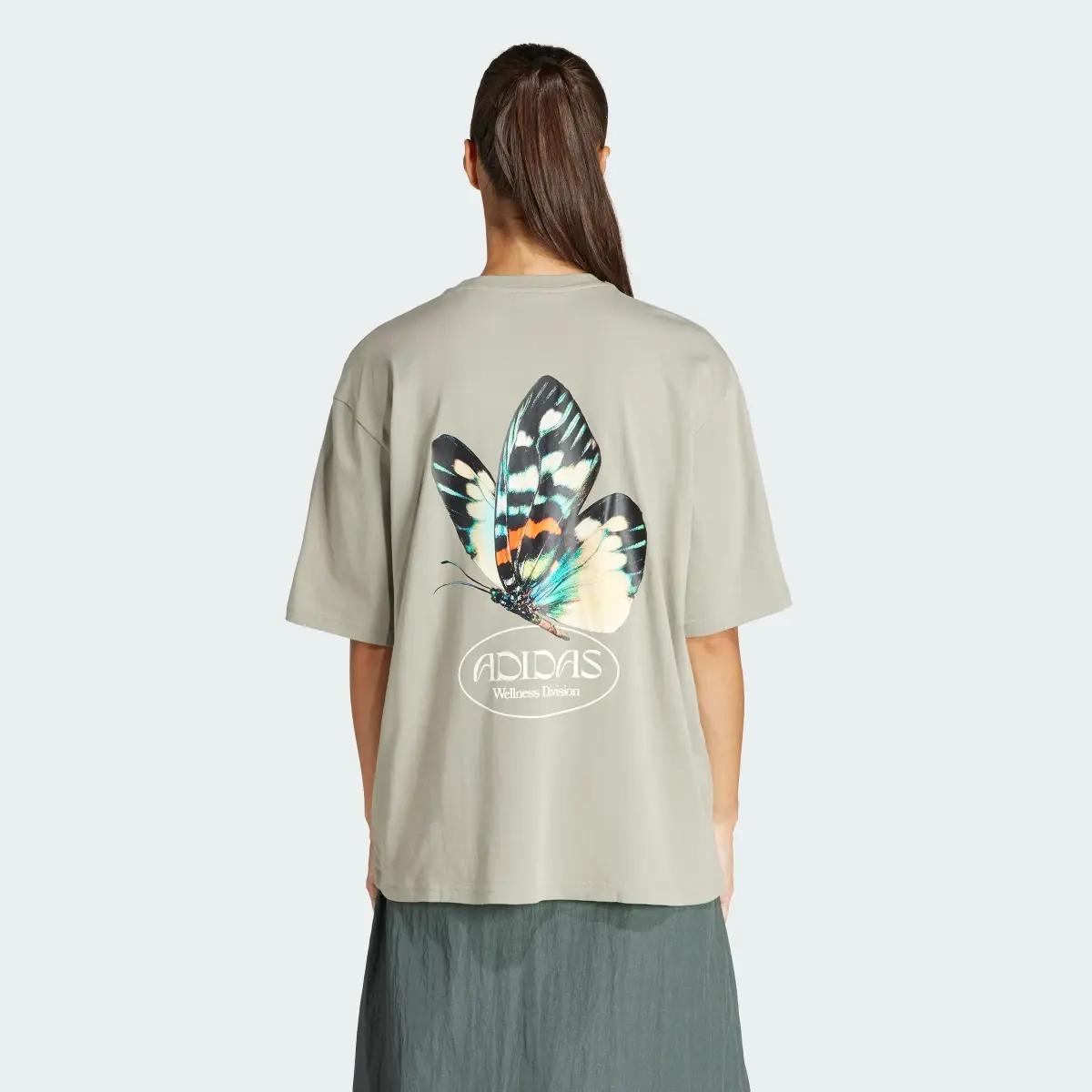 Adidas Butterfly Graphic Boyfriend Pocket Tee Spirit of Nature. 3