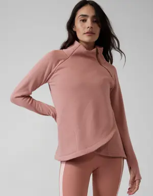 Cozy Karma Asym Pullover pink