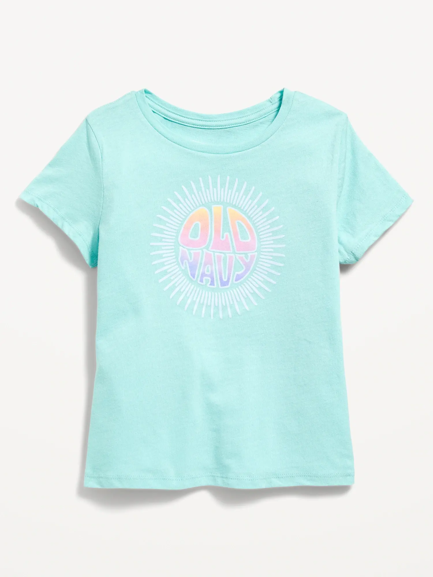 Old Navy Short-Sleeve Logo-Graphic T-Shirt for Girls blue. 1