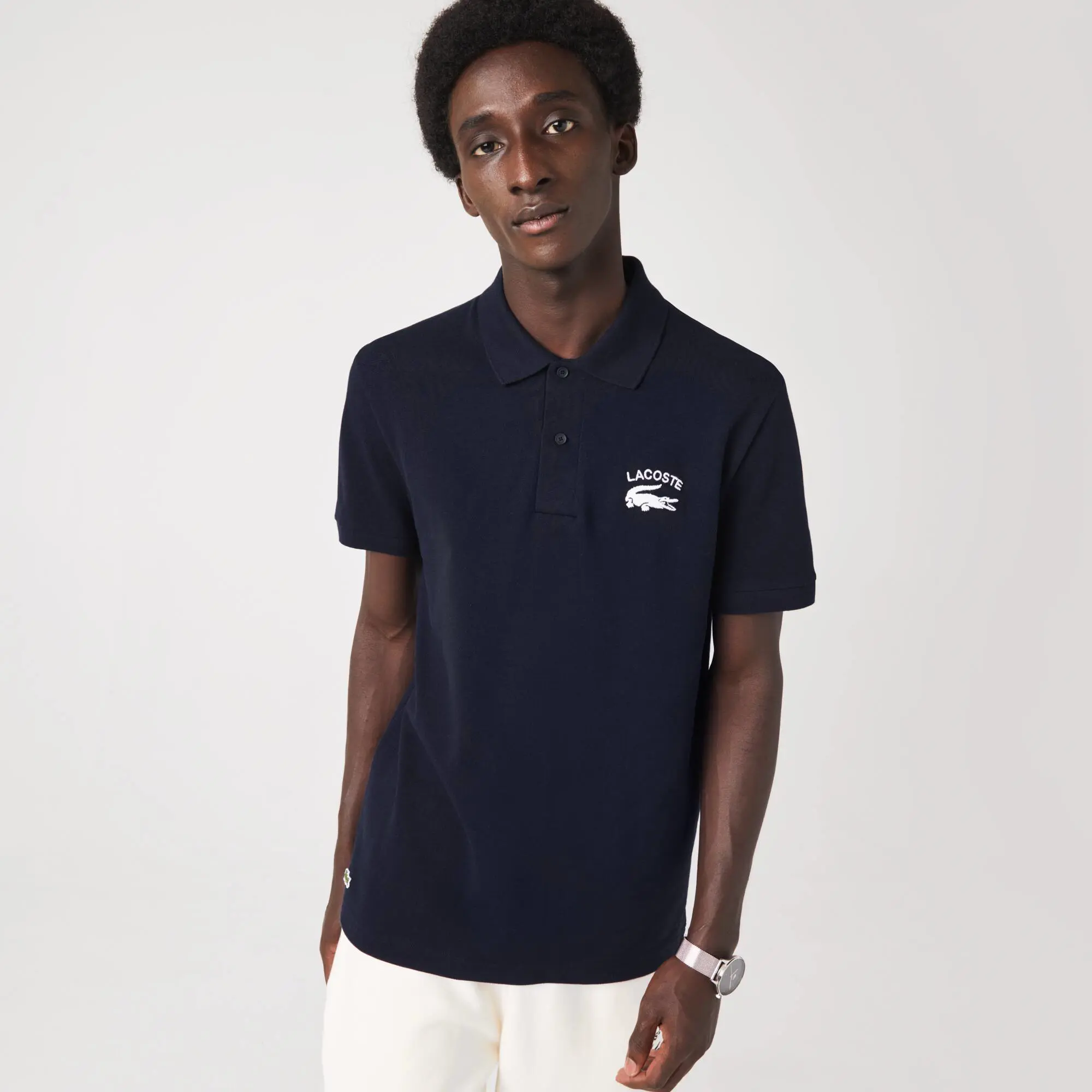 Lacoste Regular Fit Lacoste Branded Stretch Cotton Polo Shirt. 1