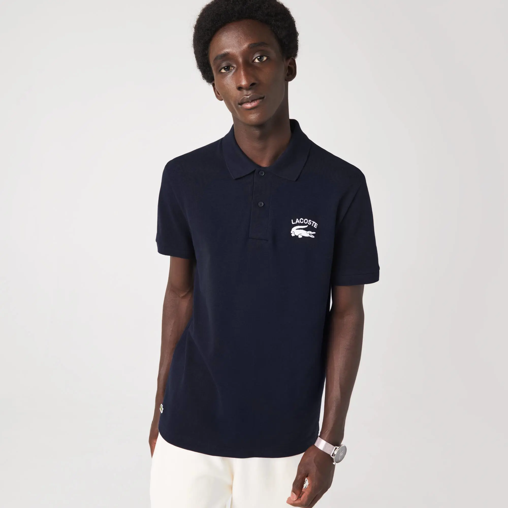 Lacoste Herren-Poloshirt aus Stretch-Mini-Piqué. 1