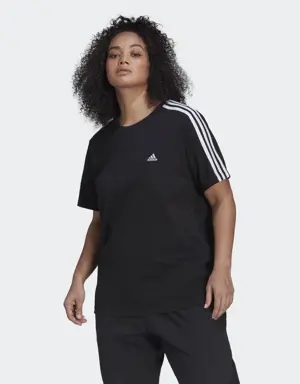 Adidas Essentials Slim 3-Stripes Tee (Plus Size). 2 Adidas Essentials Slim 3-Stripes Tee (Plus Size). 2