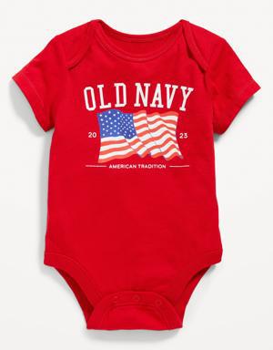 Old Navy Matching Unisex Short-Sleeve Logo-Graphic Bodysuit for Baby red