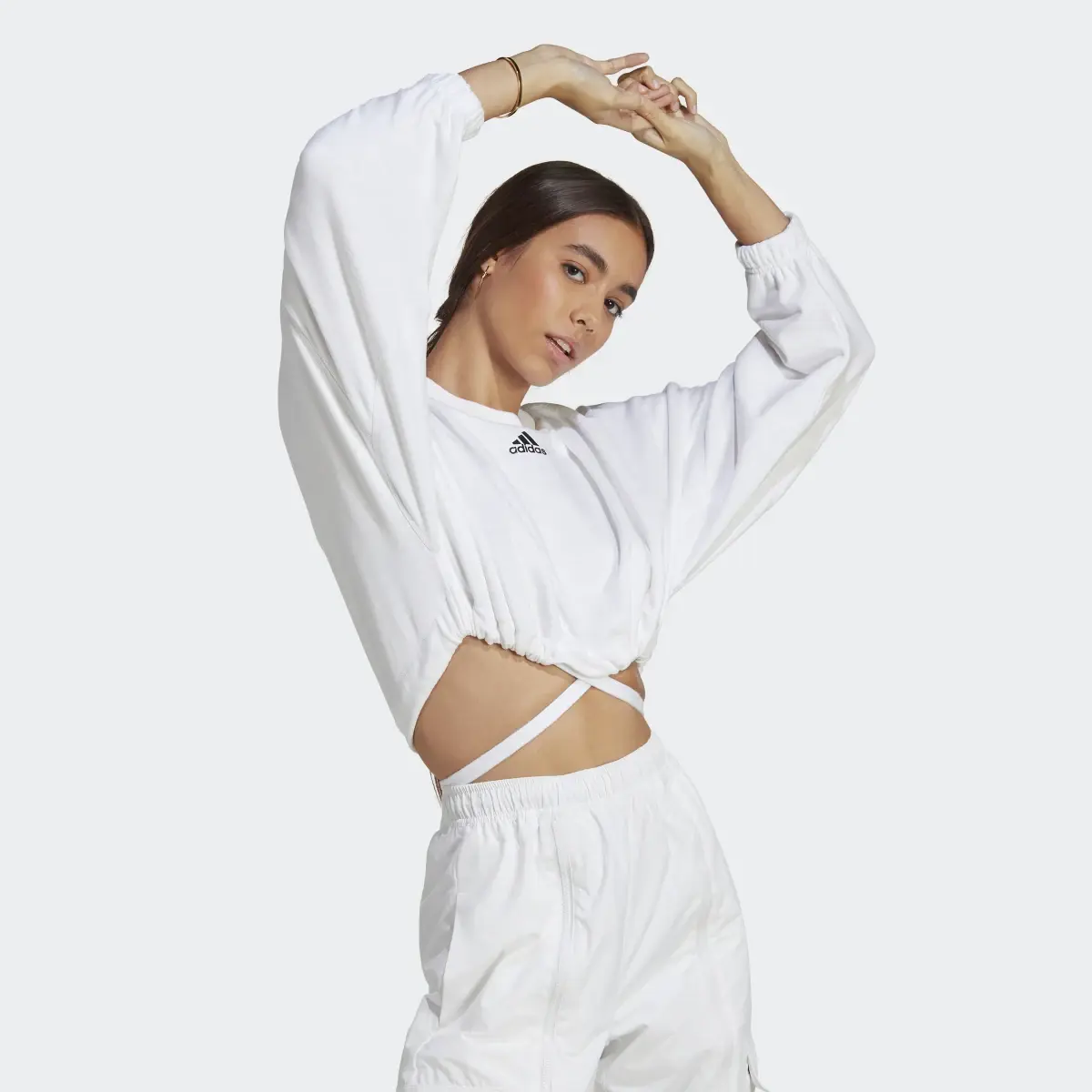 Adidas Dance Crop Versatile Sweatshirt. 3