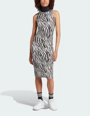Adidas Vestido Allover Zebra Animal Print