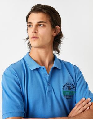 Kolej İşlemeli Polo Yaka Tişört