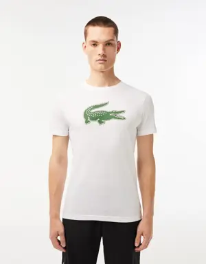 Lacoste Camiseta de hombre Lacoste SPORT en tejido de punto transpirable con estampado de cocodrilo en 3D